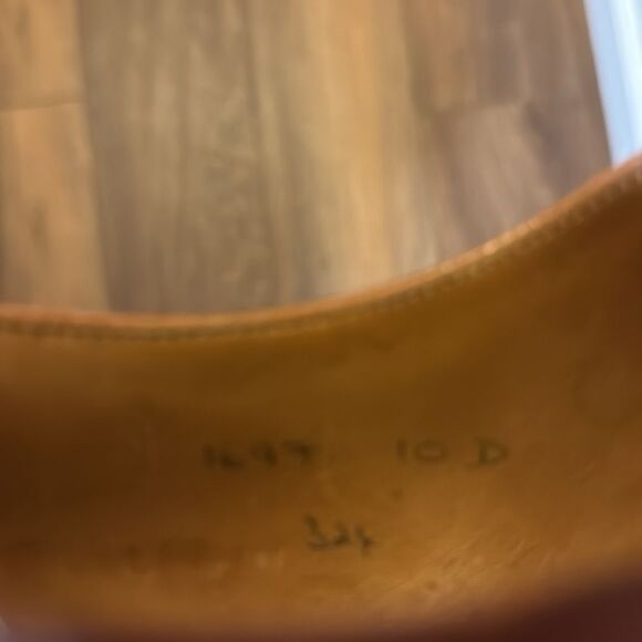 Peal & Co. for Brooks Brothers Walnut Leather Cap Toe Oxfords. Size 10D. - Picture 7 of 7